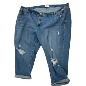 Lane Bryant‎ Jeans Mid Rise Boyfriend Plus Size 26 Petite Flex Magic Waistband